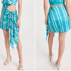 Atoir Wrapped up Skirt Bahamas Stripe size large 8 NWT flaws